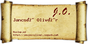 Jancsó Olivér névjegykártya