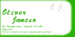 oliver jancso business card
